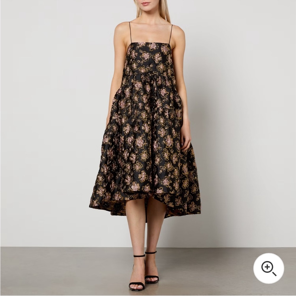 Sister Jane Dream Floral-Jacquard Cloqué Midi Dress